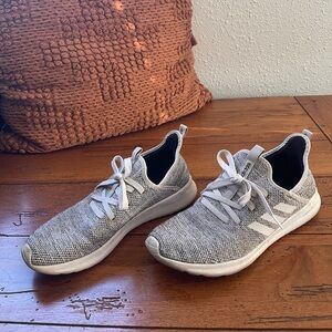 Adidas Light Gray Knit Running Shoes Size 8 1/2
